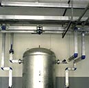 impianto con sistema di distribuzione a barra cava