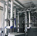 impianto con sistema di distribuzione a barra cava